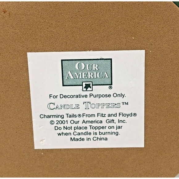 Fitz and Floyd Charming Tails Candletoppers #2002 Everybody Sing w/ Original Box - Picture 9 of 13